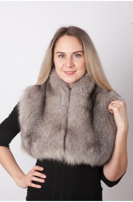 Grey fox fur collar – neck warmer